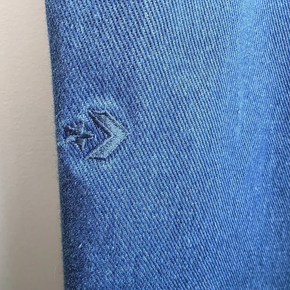 Converse Mens Size L Med Wash Denim Elastic Waist Relaxed Fit Jeans Skater Indie